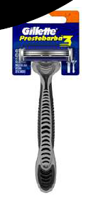 FILOS -  Gillette PRESTOBARBA  3 FILOS  (Blister x 10 unidades) (precio x unidad)