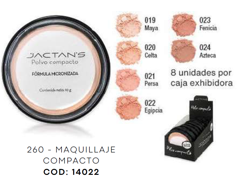 JACTANS MAQUILLAJE COMPACTO CON CISNE