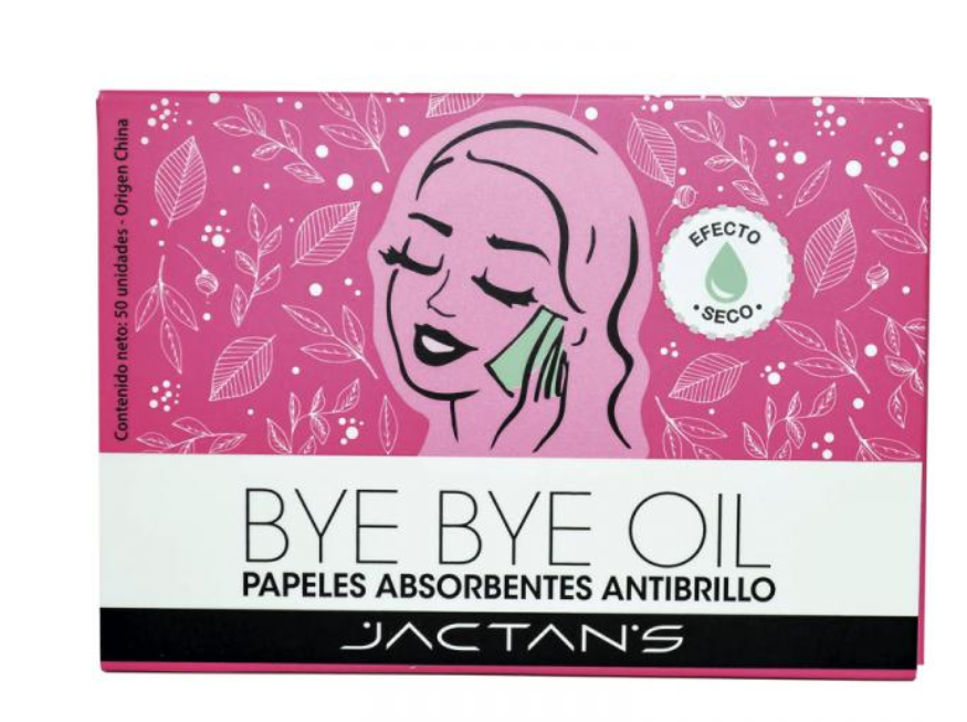 JACTANS BYE BYE OIL - PAPELES ABSORBENTES ANTIBRILLO- 50 unidades- 