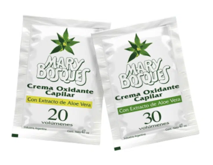 M.BOSQUES Crema Oxidante-con extracto de aloe vera-20 vol.-sobre x 47 ml.-caja x 80 u.-