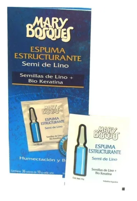 Espuma Estructurante-semi de lino-sobre x 10 g.-caja x 36 u.-      PROMO!!!!