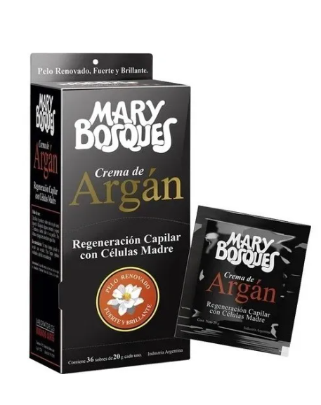 M.BOSQUES Crema de Argan-regeneración capilar con células madre-sobre x 20 g.-caja x 36 u.-