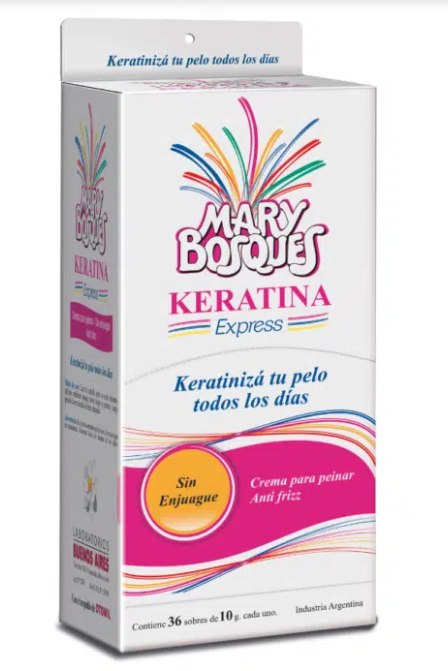 Keratina Express-crema para peinar-sin enjuague-sobre x 10 g.-caja x 36 u.-