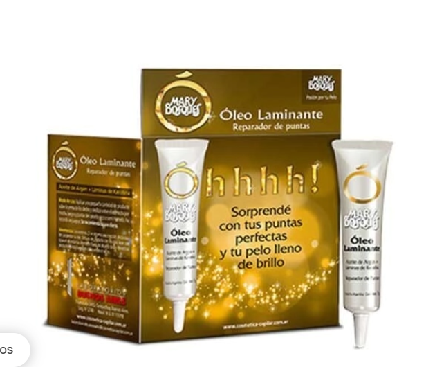 Oleo Laminante-reparador de puntas-argan + keratina-pomo x 15 g.-caja x 6 u.-