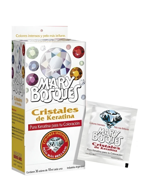 M.BOSQUES Cristales de Keratina-pura keratina para tu color-sobre x 10 ml.-caja x 36 u.-