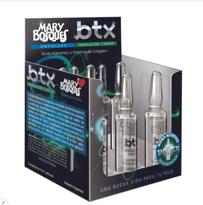 BTX-acido hialuronico y proteinas de colageno-ampolla x 10 ml.-caja x 6 u.-