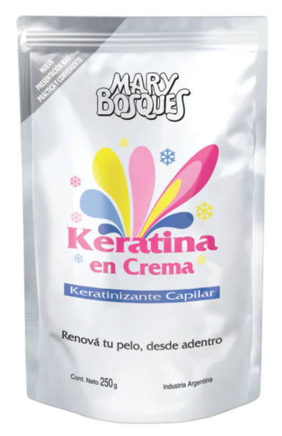 M.BOSQUES Keratina en Crema-keratinizacion capilar-doypack x 250 g.- 