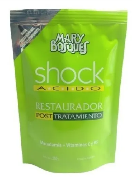 M.BOSQUES Shock Acido-equilibrante post tratamientos quimicos-doypack x 250 g.- 
