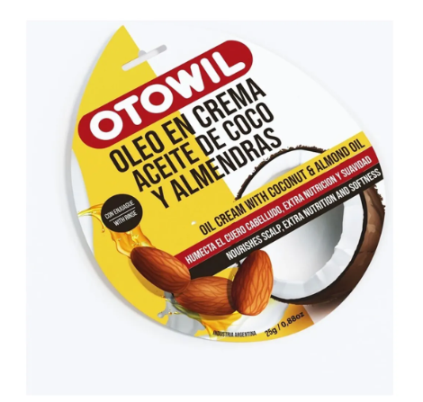 OTOWIL Oleo en Crema Aceite de Coco y Almendras | Sobre x 25grs. 