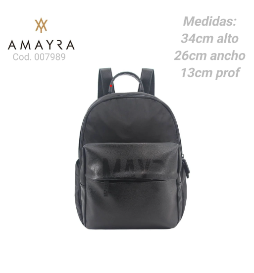 MOCHILA AMAYRA NEGRA  PL.MA 007989      