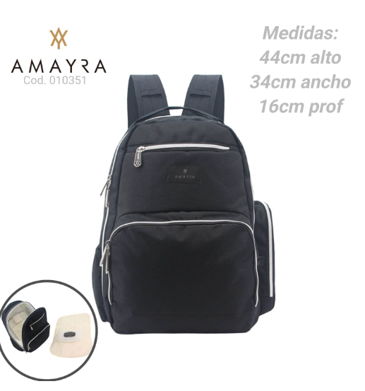 MOCHILA MATERA AMAYRA NEGRA  PL.MA 010351      