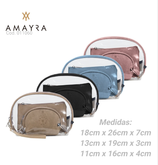 PORTACOSMETICO AMAYRA X 2  PL.MA 011060      