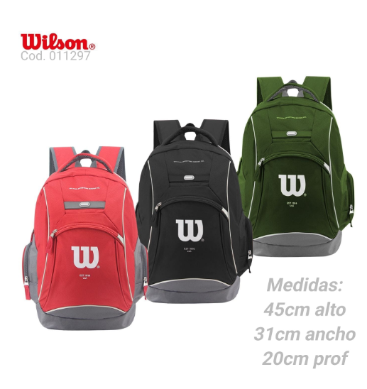 MOCHILA WILSON 18"  PL.MA 011297      