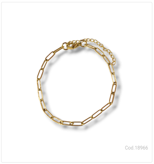 PULSERA ACERO DORADO  PL.AC 18966       
