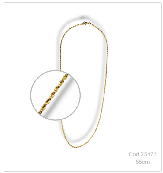 CADENA ACERO DORADO  PL.AC 25477       