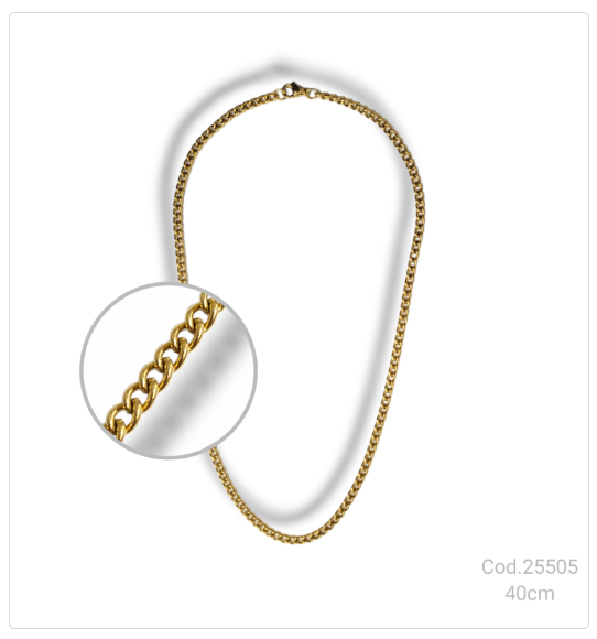 CADENA ACERO DORADA                              