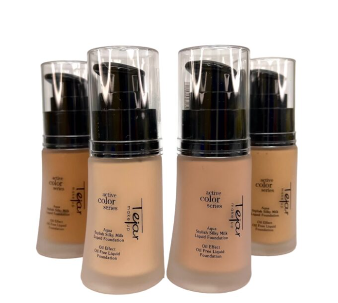 MAQUILLAJE FLUIDO con Valvula en envase de vidrio