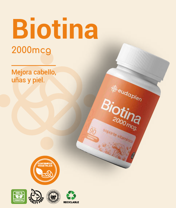BIOTINA - 2000mcg x 90 comprimidos vegetal
