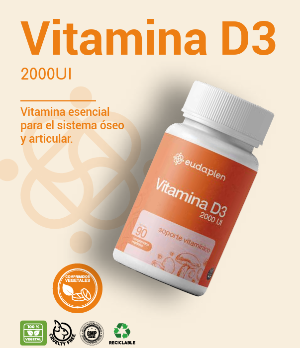 VITAMINA D3 - 2000UI x 90 comprimidos vegetal