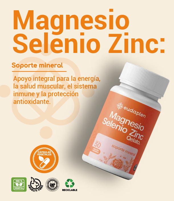 MAGNESIO - SELENIO - ZINC QELATO - x 50 capsulas vegetales