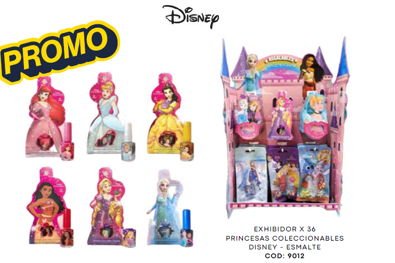 EXHIBIDOR X 36 - PRINCESAS COLECCIONABLES c/esmalte