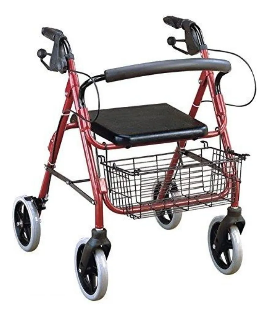 Andador Rollator de 4 ruedas 8" con Canasto