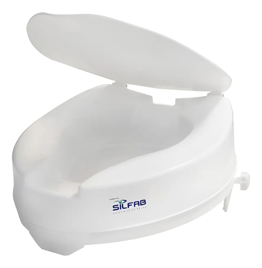 Asiento elevainodoro fijo con regulación lateral para diferentes inodoros