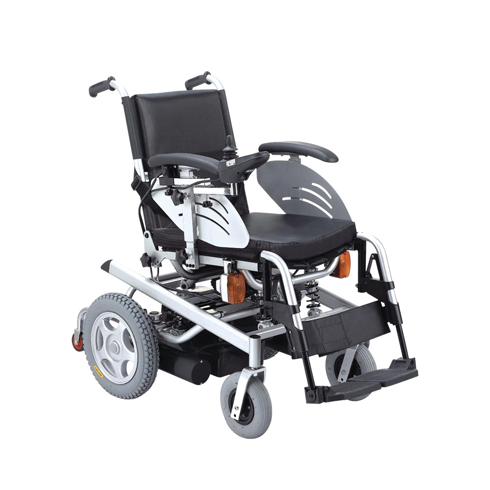 Silla a batería deluxe, con amortiguadores y luces delanteras.