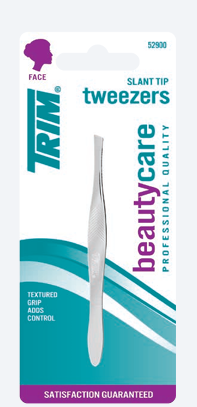 Pinza depilar oblicua niquelada TRIM