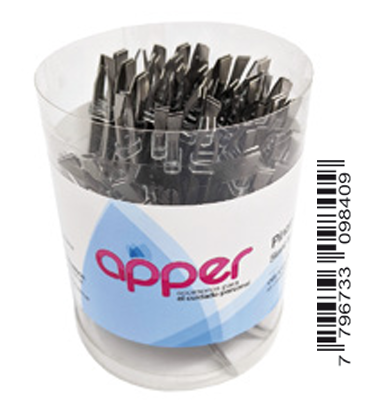 Pinza de depilar oblicua niquelada pote x 48