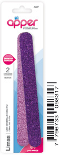 Lima doble Faz con brillo x 2 un. Apper