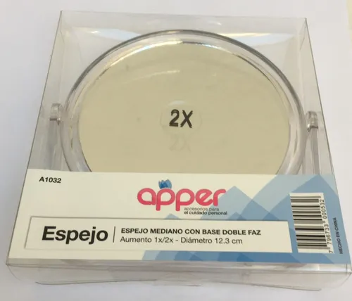 Espejo con base doble faz mediano 1X-2X