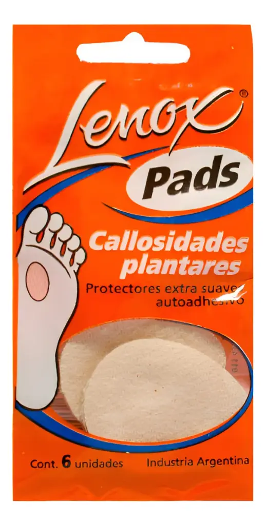 LENOX PADS CALLOSIDADES
PLANTARES. Sobre x 6 unidades, tamaño unico