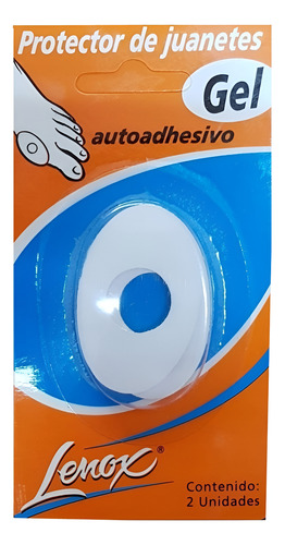 PROTECTOR DE JUANETES DE GEL PURO SIMPLE ESPESOR. Blister x 2 unidades, tamaño grande