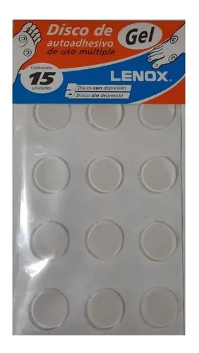 DISCO SIN DEPRESIÓN AUTOADHESIVO CON GEL EN PLANCHAS. Plancha x 15 unidades, tamaño único