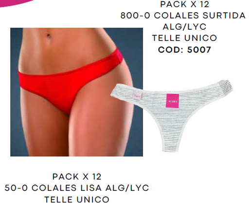 [BR5000] COLALES ALG/LYC LISA - KIT X 12 UNI    (Precio x unidad)