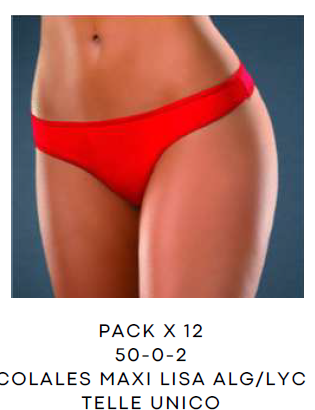[BR5003] COLALESS MAXI LISA - KIT X 12 UNI    (Precio x unidad)