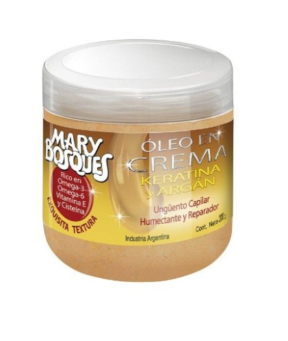 [BR15029] M.BOSQUES Oleo Keratina y Argan EN CREMA-ungüento capilar-pote x 200 g.-