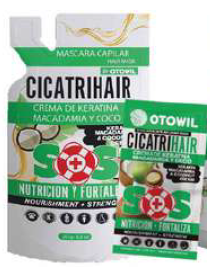 [BR17023] Cicatrihair - Keratina y Macadamia | Sobre x 25 grs. SOS VERDE