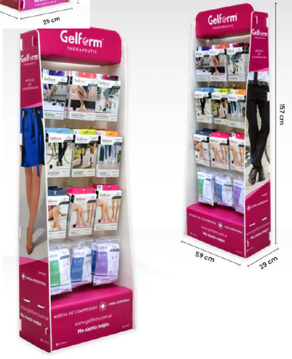 [BR70003] GELFORM - EXHIBIDOR MEDIAS DE COMPRESION GRANDE + CARGA