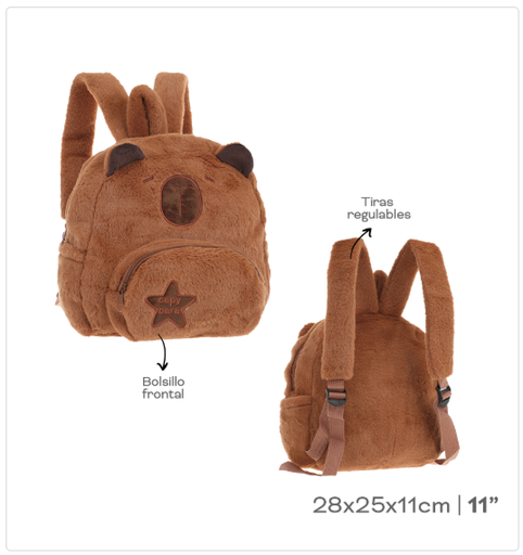 [PL.MA 010647      ] MOCHILA PELUCHE CAPIBARA                              