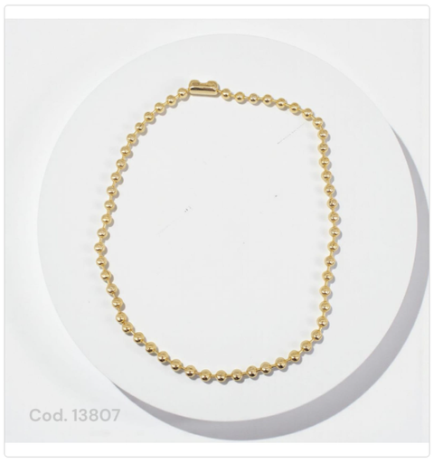 [PL.AC 13807       ] CADENA ACERO ENCHAPADA EN ORO  PL.AC 13807       