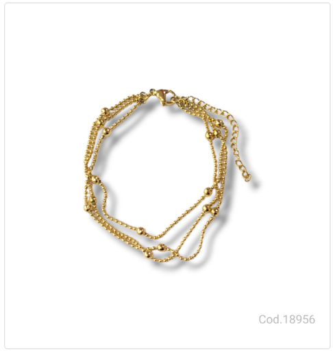 [PL.AC 18956       ] PULSERA ACERO DORADO  PL.AC 18956       