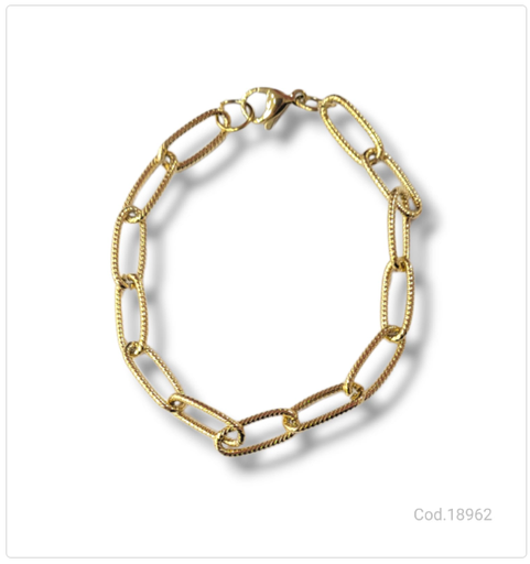 [PL.AC 18962       ] PULSERA ACERO DORADO                              