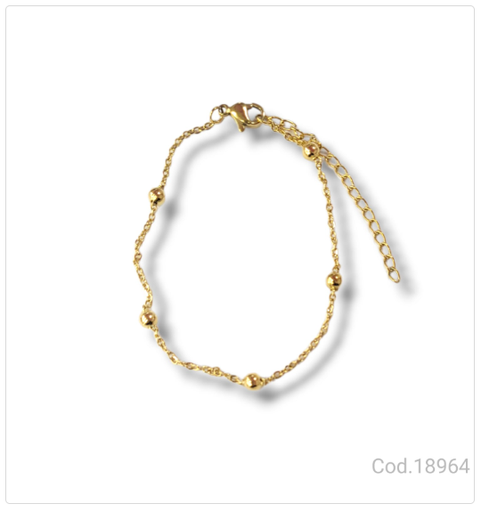 [PL.AC 18964       ] PULSERA ACERO DORADO  PL.AC 18964       