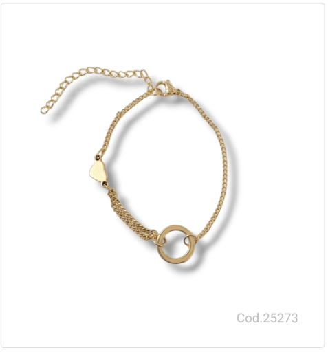 [PL.AC 25273       ] PULSERA ACERO DORADO                              
