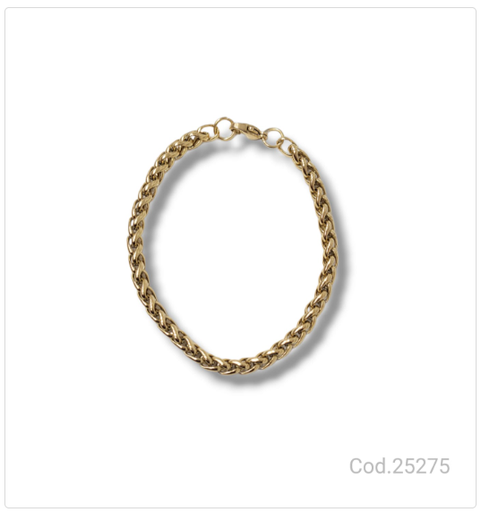 [PL.AC 25275       ] PULSERA ACERO DORADO                              