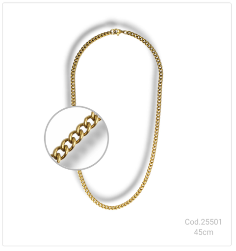 [PL.AC 25501       ] CADENA ACERO DORADO                              