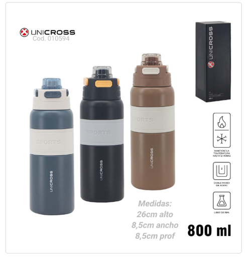 [PL.NV 010594      ] BOTELLA TERMICA UNICROSS  PL.NV 010594      