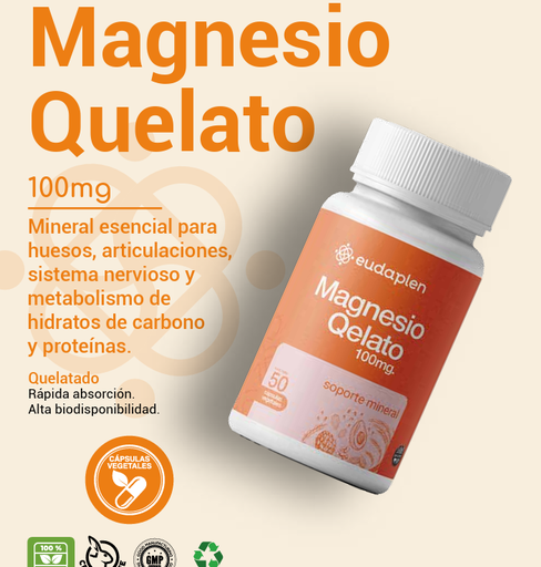 [BR.EDP 01] MAGNESIO QUELATO X 100mg CAJA X 20 UNIDADES